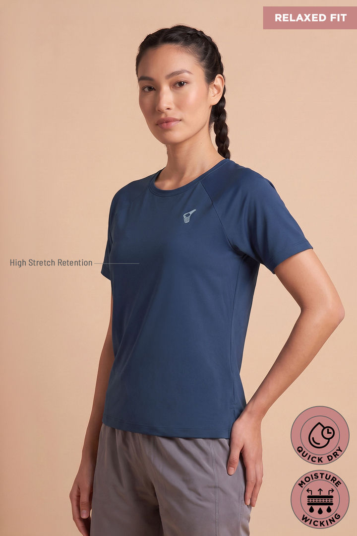 Zelocity Relaxed Quick Dry Top - Navy Peony — image 6